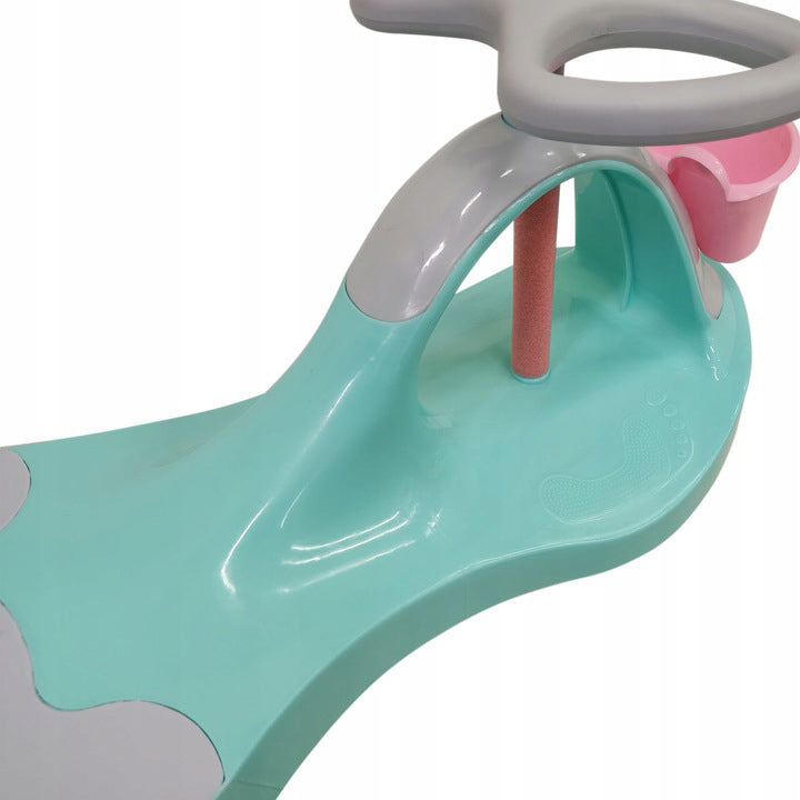 Masinuta pentru copii gravitationala, Zola, Swing car, directie 360°, cosulet, greutate maxima suportata 60 Kg, verde Masinuta pentru copii gravitationala, Zola, Swing car, directie 360°, cosulet, greutate maxima suportata 60 Kg, verde